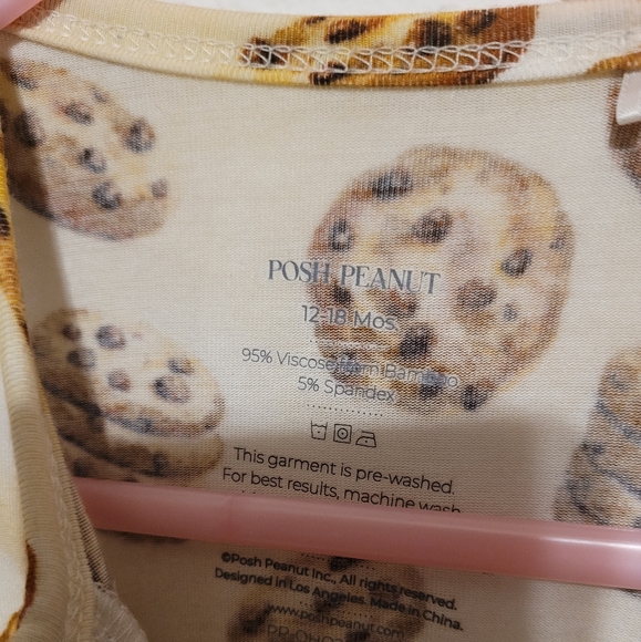 Posh Peanut cookies short sleeved romper 12-18 months bamboo - Picture 3 of 4